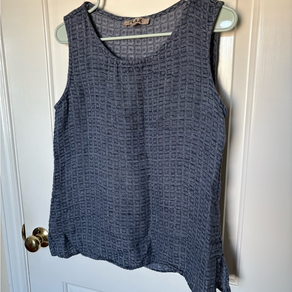 Flax 100% Linen Waffle Tank Top